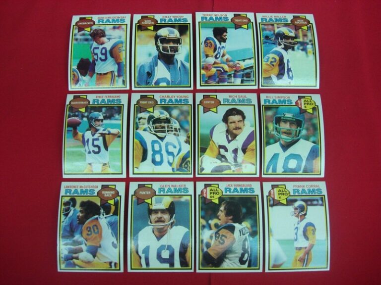 Vintage 1979 Topps Los Angeles Rams Football Card Lot (EX-MT+)
