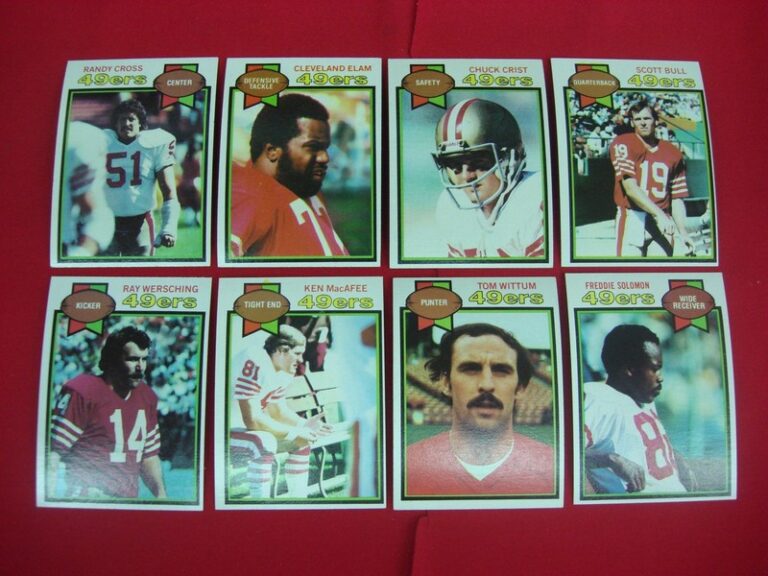 1979 Topps San Francisco 49ers Football Card Lot