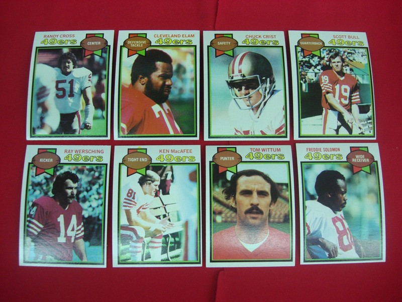 1979 Topps San Francisco 49ers Football Card Lot