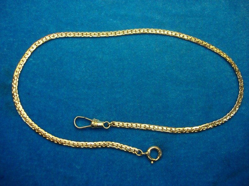 Vintage gold tone pocket watch chain