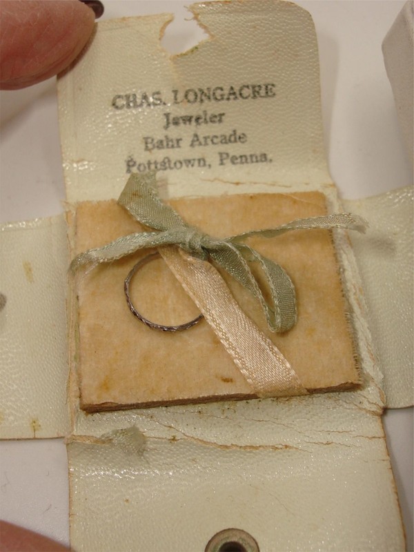 Vintage Chas. Longacre 10K Gold Baby Ring in Original Case