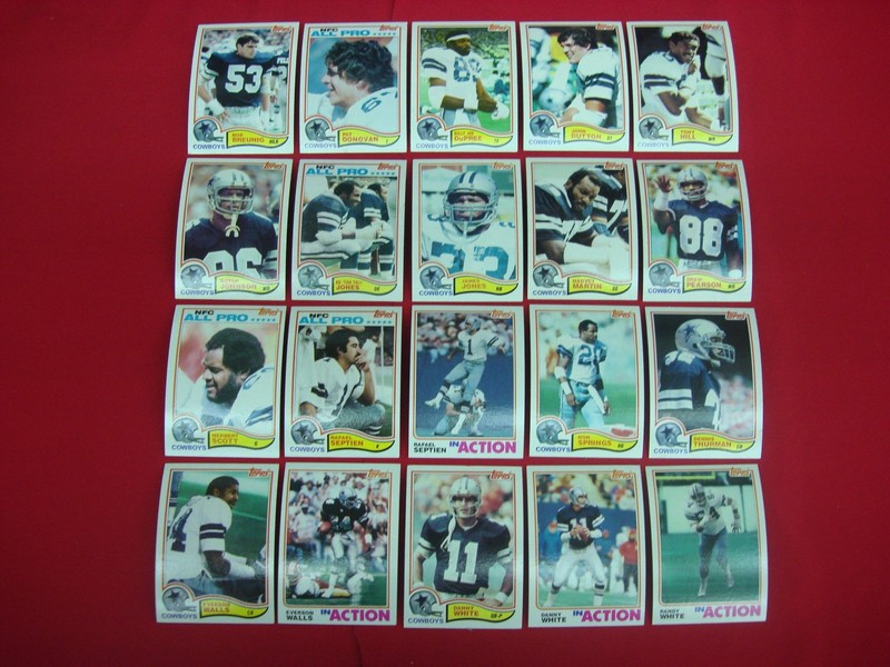 1982 Topps Dallas Cowboys Football Card Lot (20 Cards) - EX-MT or Better