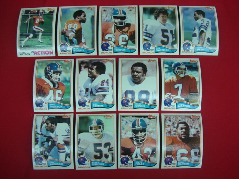 Vintage 1982 Topps Denver Broncos Football Card Lot