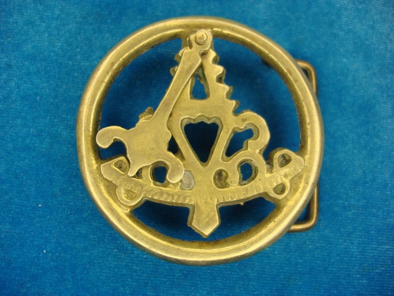 Vintage solid brass sextant belt buckle