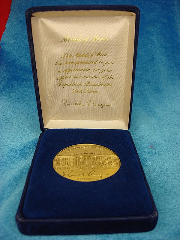 1980s Republican Presidential Task Force Brass Medal