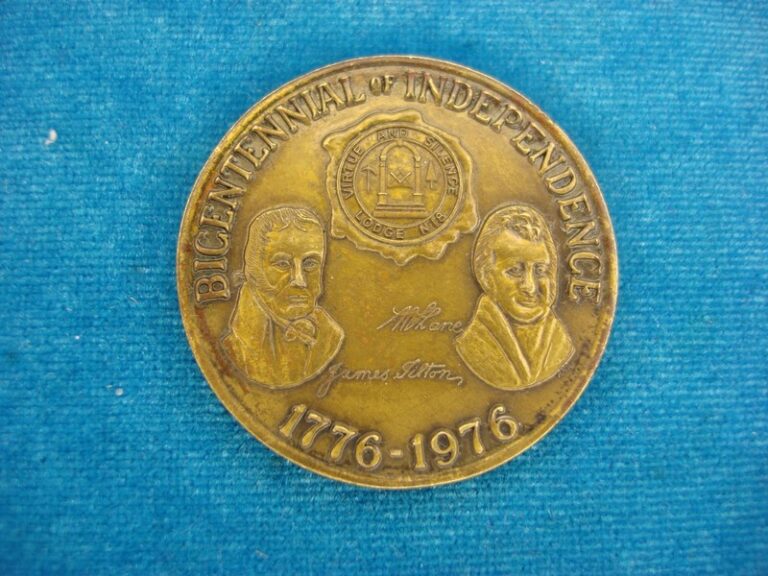 1776-1976 Delaware Masonic Grand Lodge Bicentennial Medal