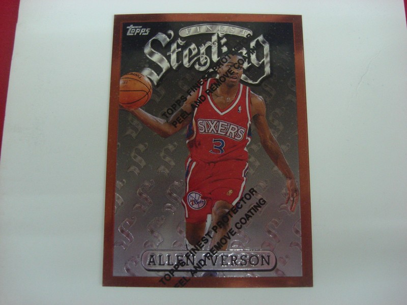 Allen Iverson Rookie Card 1996-97 Topps Finest Sterling #240 RC