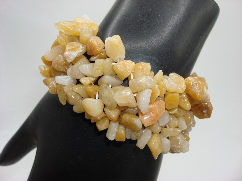 Authentic Yellow Jade Bracelet - Estate Find