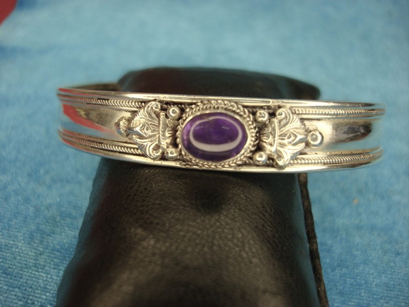Sterling Silver Amethyst Bracelet