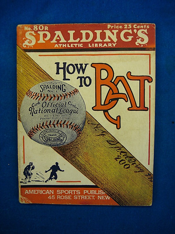 Vintage Spalding's Athletic Library No. 80R 'How To Bat' - 1921 Baseball Instruction Book