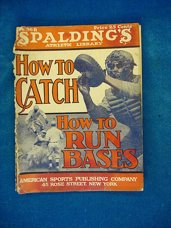 Vintage 1921 Spalding's Athletic Library book, How to Catch & Run Bases