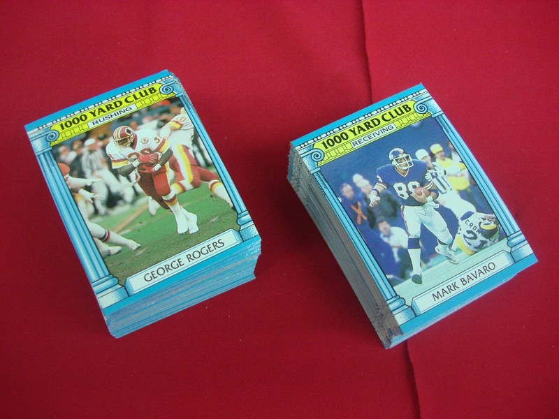 1985 Topps 1000 Yard Club Football Card Lot
