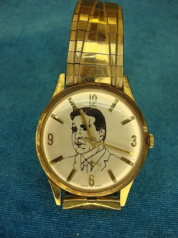 Vintage Waltham wristwatch featuring Frank Rizzo, Mayor of Philadelphia (1972-1980)