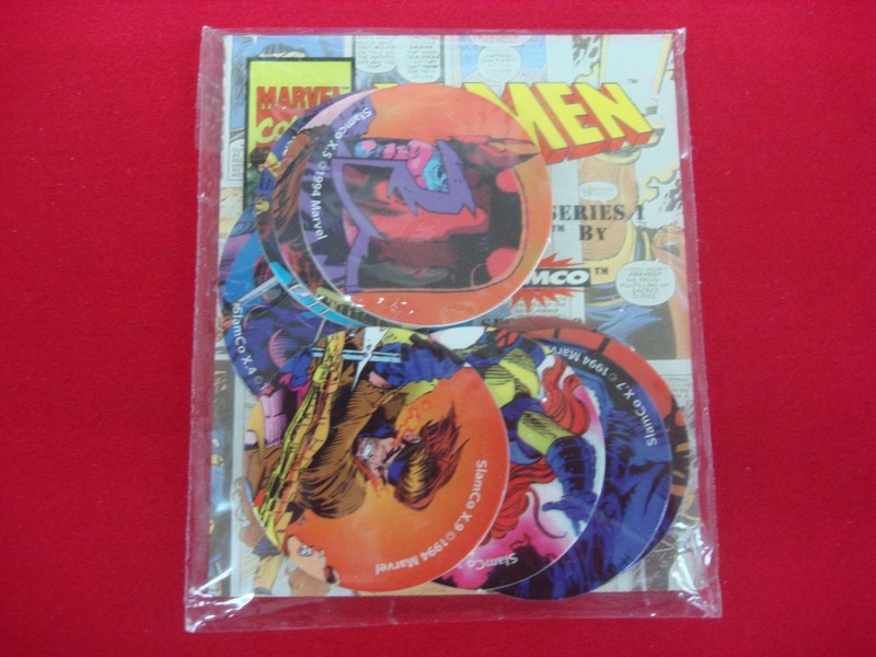 Vintage 1994 Slamco Marvel X-Men Slam Battle Series 1 Slam Cap Set - Factory Sealed