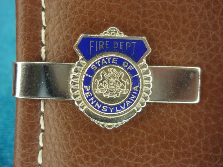 Vintage Pennsylvania Fire Dept. Tie Clip