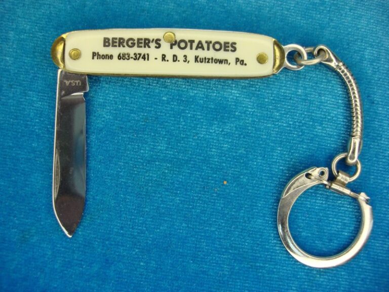 Vintage Berger's Potatoes keychain knife