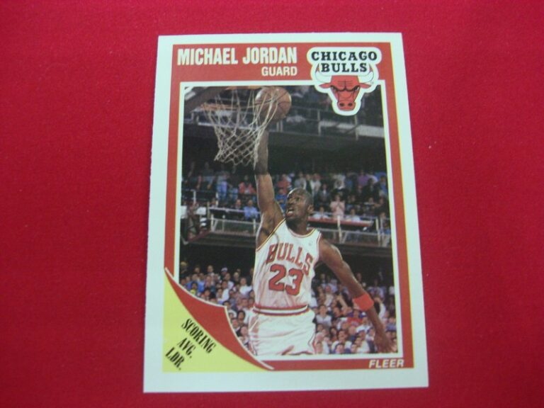 1989-90 Fleer Michael Jordan Scoring Average Leader Card #21