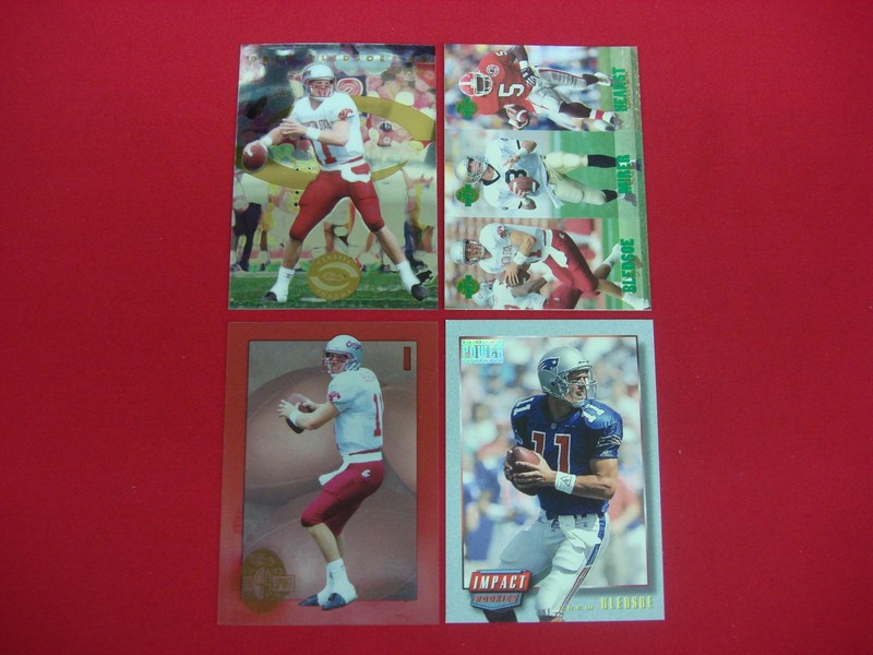 Lot of four (4) 1993 Drew Bledsoe rookie football cards
