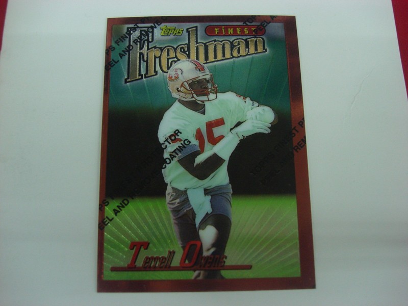 1996 Topps Finest Terrell Owens rookie football card #338 RC