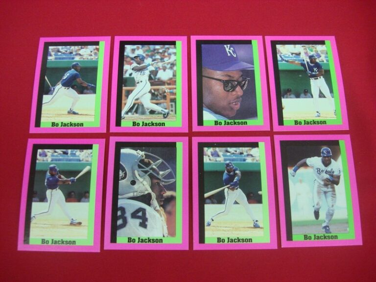 Bo Jackson Limited Edition Broder Type Baseball & Football Card Lot of 8