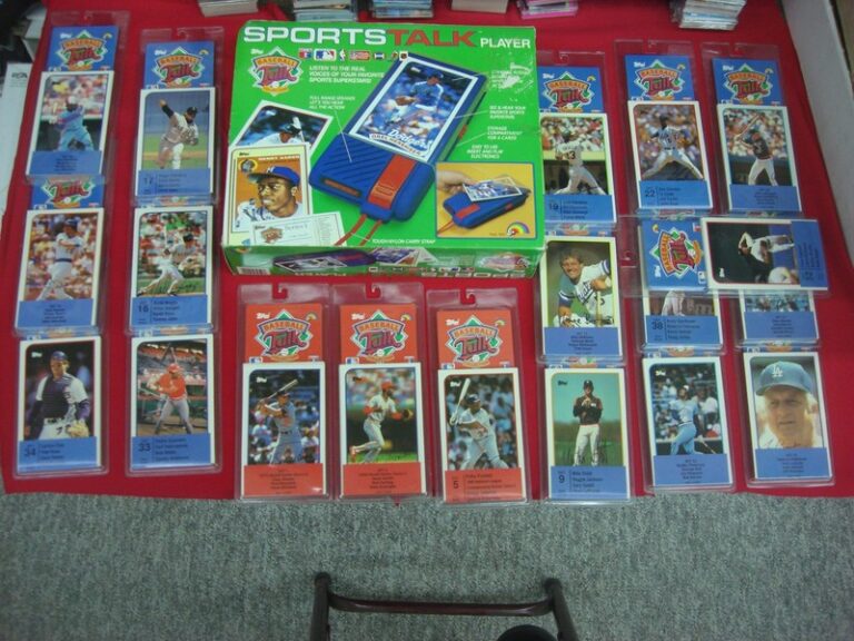 1989 LJN Topps Baseball Sports Talk Player Set with 76 unopened talking card packs