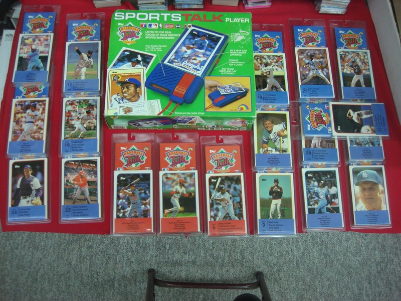 1989 LJN Topps Baseball Sports Talk Player Set with 76 unopened talking card packs