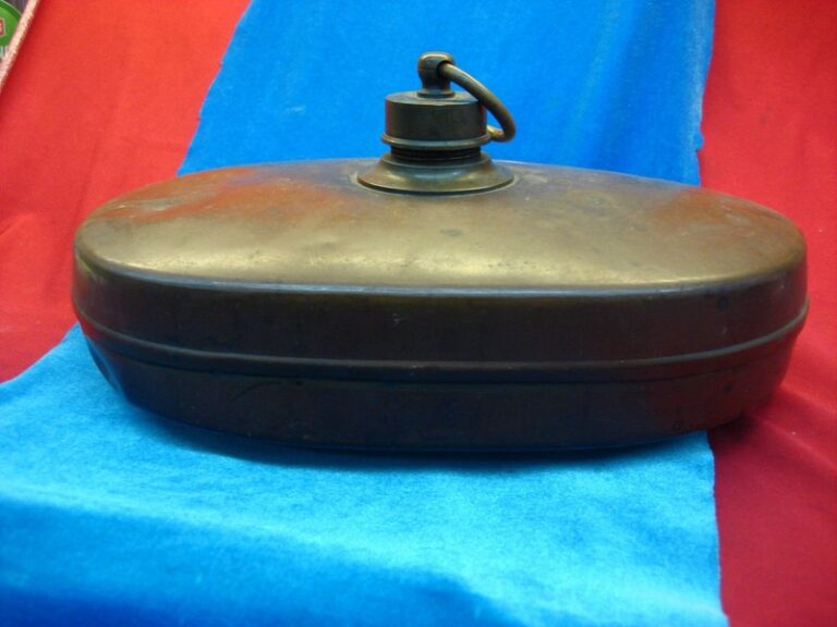 Antique copper and brass bed warmer