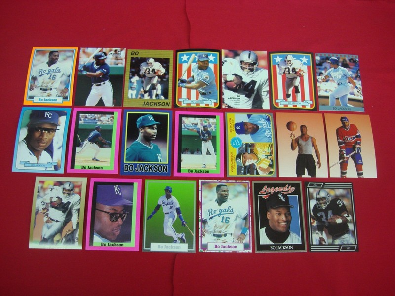 Bo Jackson Sports Card Lot (20 Mixed Cards)