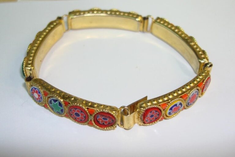 Vintage 1950s Italian micro mosaic bracelet