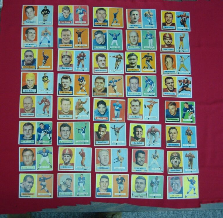 Vintage 1957 Topps Football Card Collection - 40 Player Cards