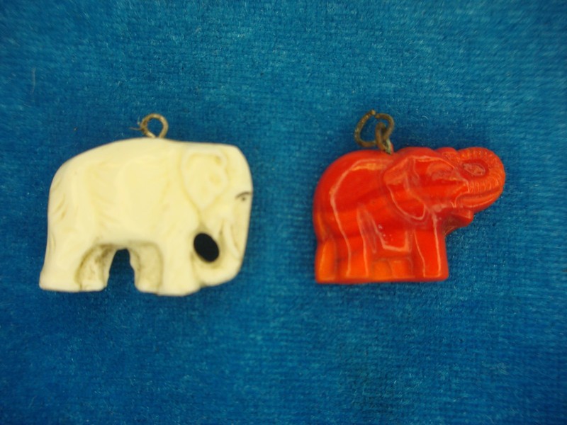 Vintage 1930s Celluloid Elephant Gumball Toys - Pair (2)