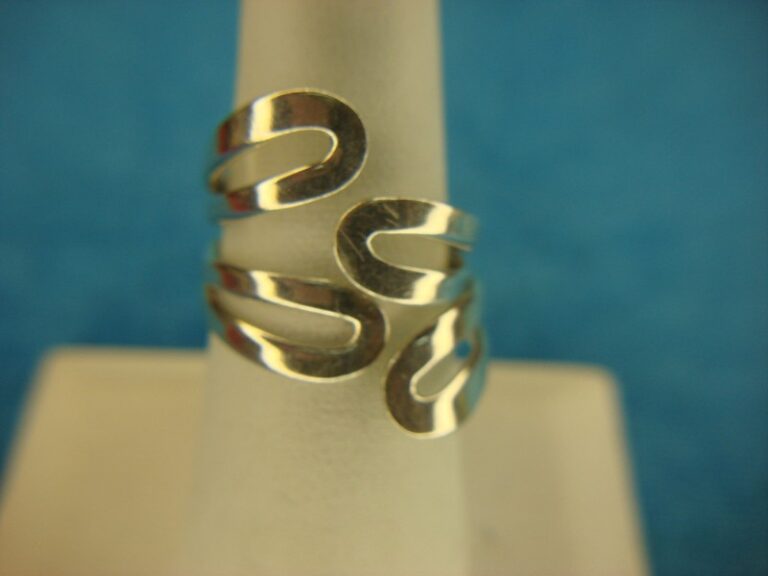 Sterling Silver Freestyle Band Ring, Size 7 1/2