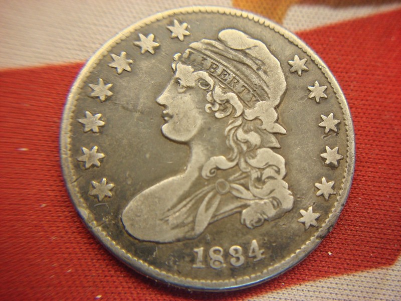 1834 Bust Half Dollar - Small Date, Stars & Lettering - Circulated Beauty