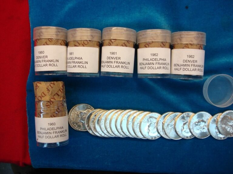 120 circulated US half dollars (1960-1962) from Philadelphia and Denver mints, worth over $3,600