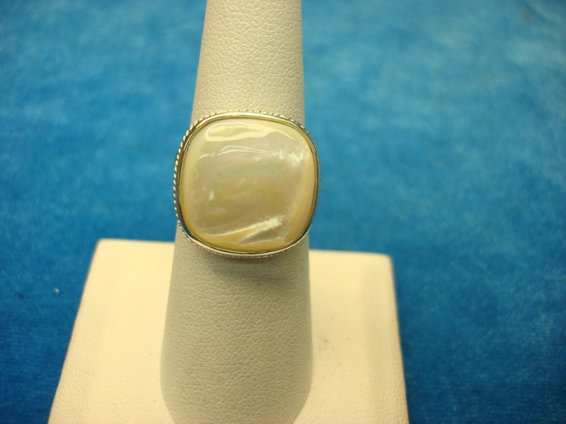 Sterling silver moonstone ring, size 7