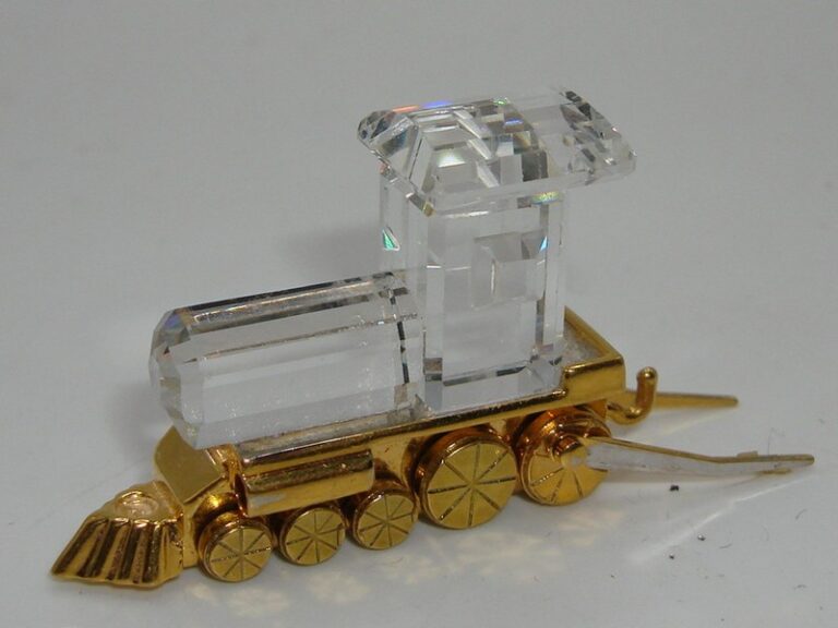 Vintage Swarovski crystal train, gold plated, limited edition collectible