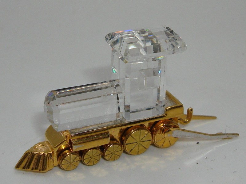 Vintage Swarovski crystal train, gold plated, limited edition collectible