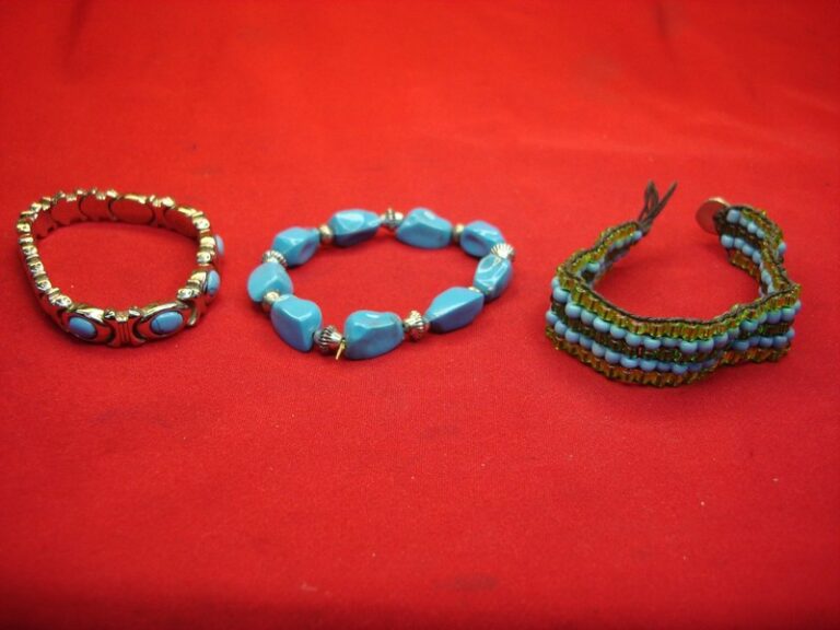 Three unique Southwest style bracelets, handmade and vintage inspired, sizes 6-6.5