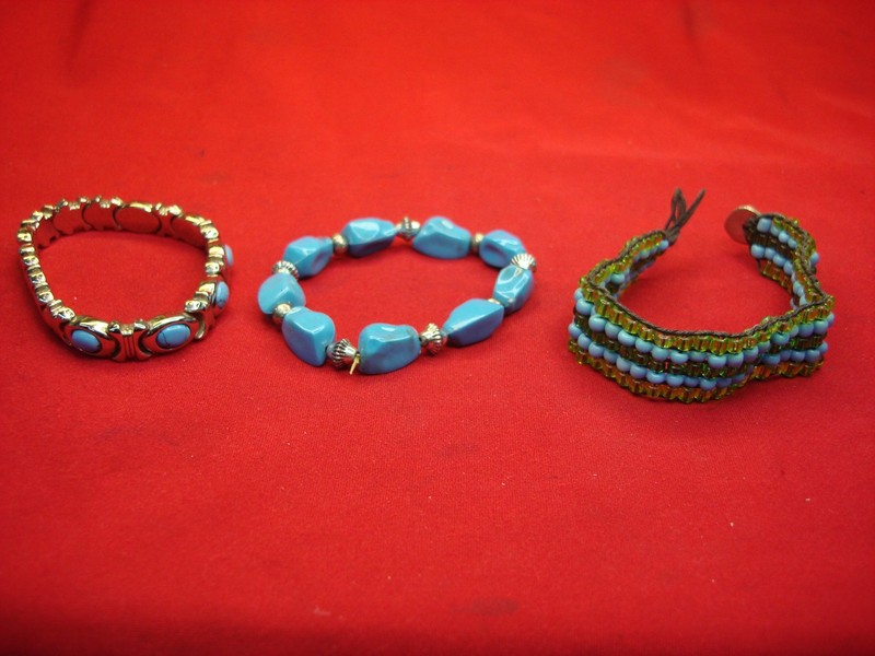 Three unique Southwest style bracelets, handmade and vintage inspired, sizes 6-6.5
