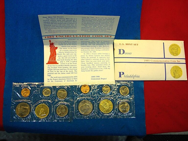 1985 Statue of Liberty Centennial Coin Set
