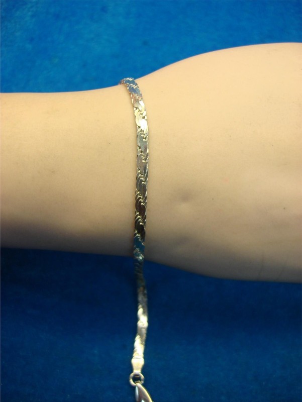 Sterling silver fancy link bracelet