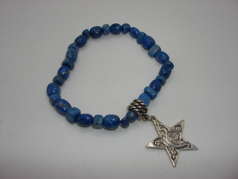 Vintage Carol Ry Rios Pollock Sodalite Sterling Silver Southwestern Bracelet - 925 Authentic