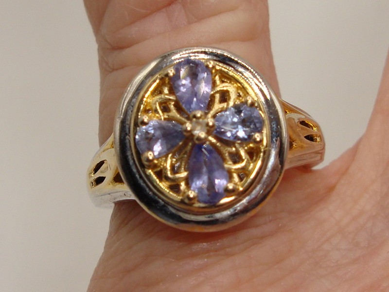 Vintage Tanzanite Filigree Ring