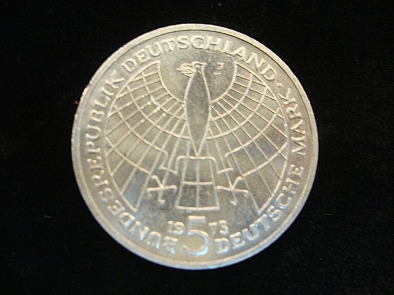 1973 German 5 Mark Silver Coin - Copernicus Anniversary