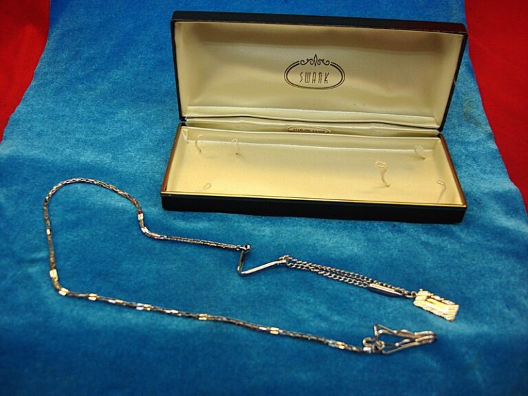 Vintage Swank Sterling Silver Watch Chain - 18 Inches, Unused Condition