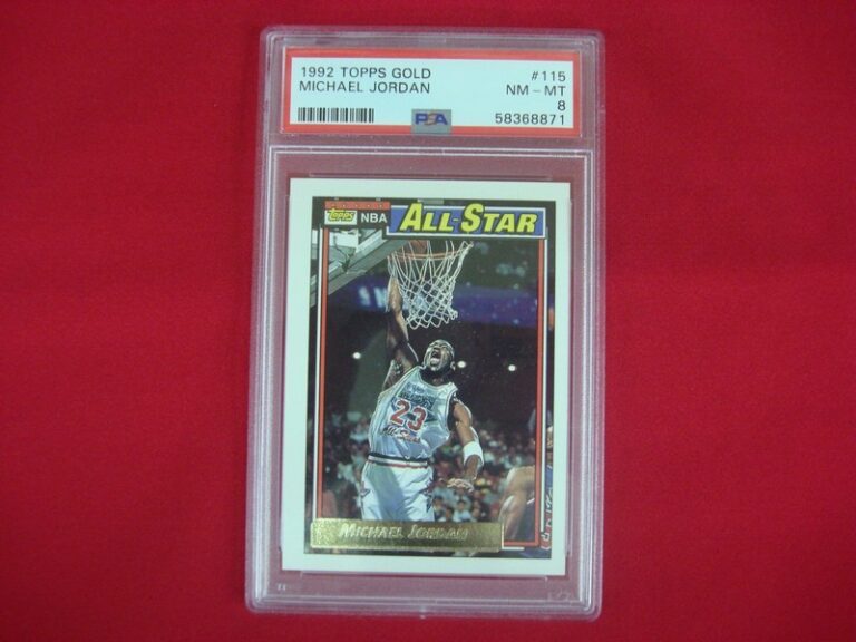 1992 Topps Michael Jordan PSA NM-MT 8 All-Star Gold Basketball Card #115