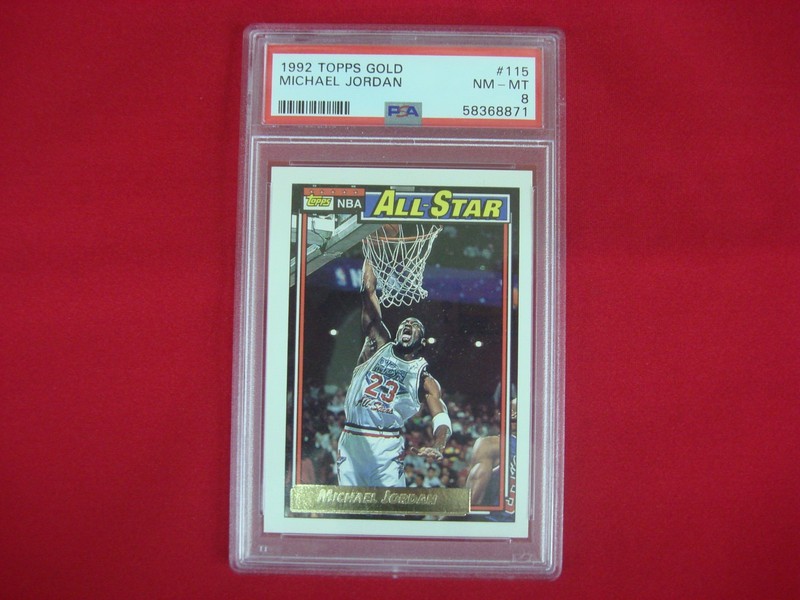 1992 Topps Michael Jordan PSA NM-MT 8 All-Star Gold Basketball Card #115