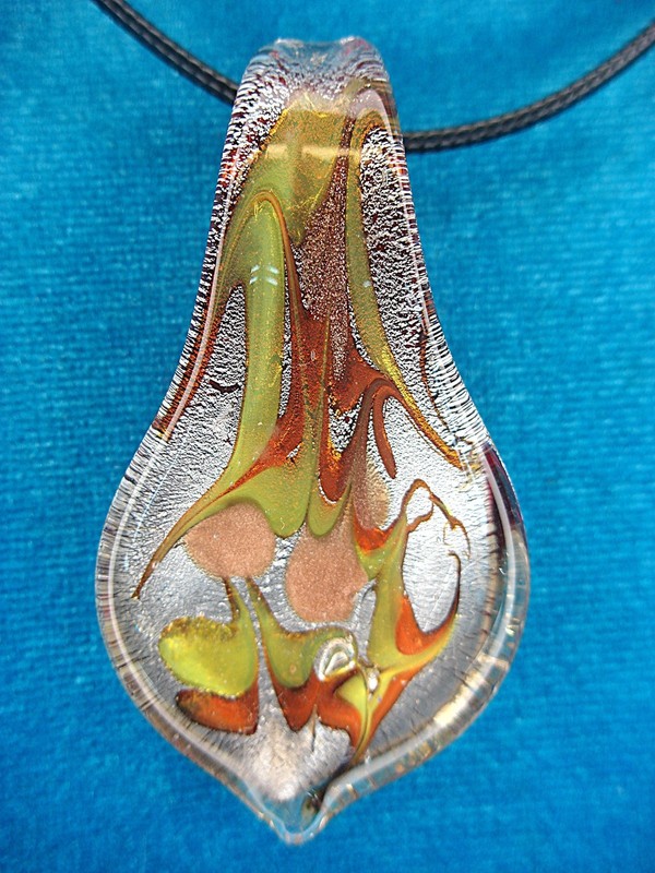 Hand Blown Murano Glass Pendant Necklace