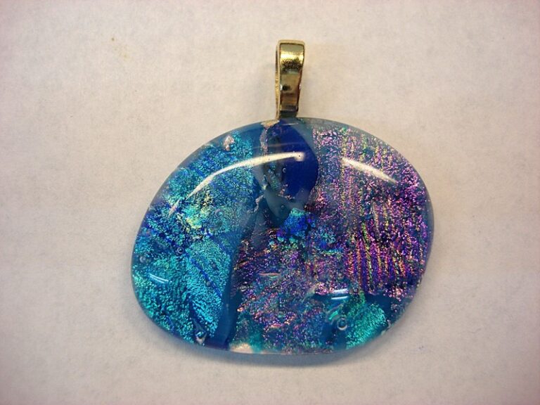 Handmade Murano glass pendant necklace with vibrant colors and adjustable cord