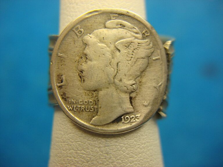 Vintage 1923 Mercury Dime Spoon Ring - Sterling Silver, Size 5.5